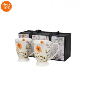 Sada 2 porcelánových hrnků PANSY 340 ml