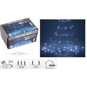 Vánoční světelný řetěz, 3m, 300 LED, bílé světlo