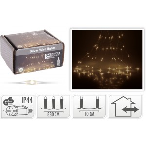 Vánoční světelný řetěz 8 x 88 cm, 64 LED, teplé bílé světlo