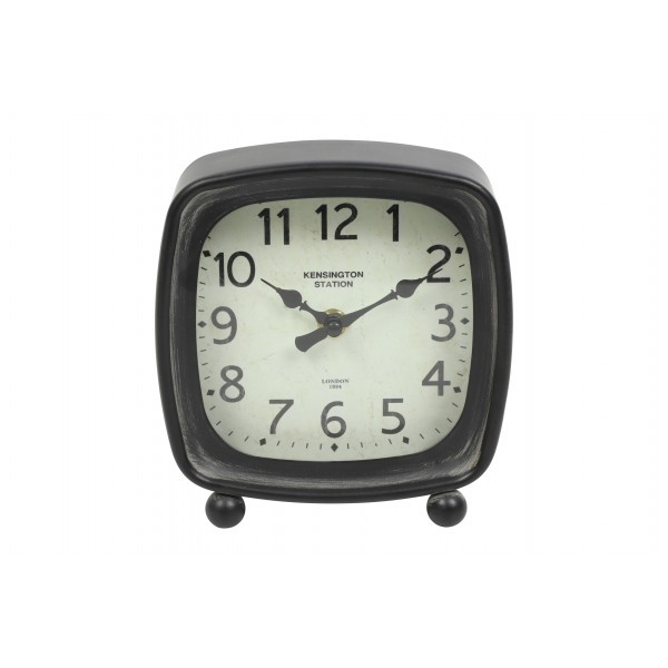 Kovové hodiny Odell černobílé 16,5 cm