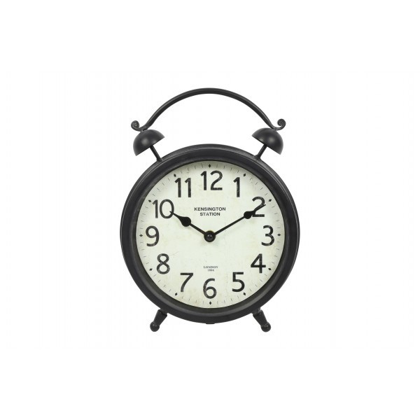 Kovové hodiny Hutchins černobílé 28 cm