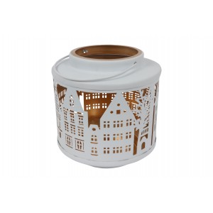 Kovový svícen Amsterdam S bílý