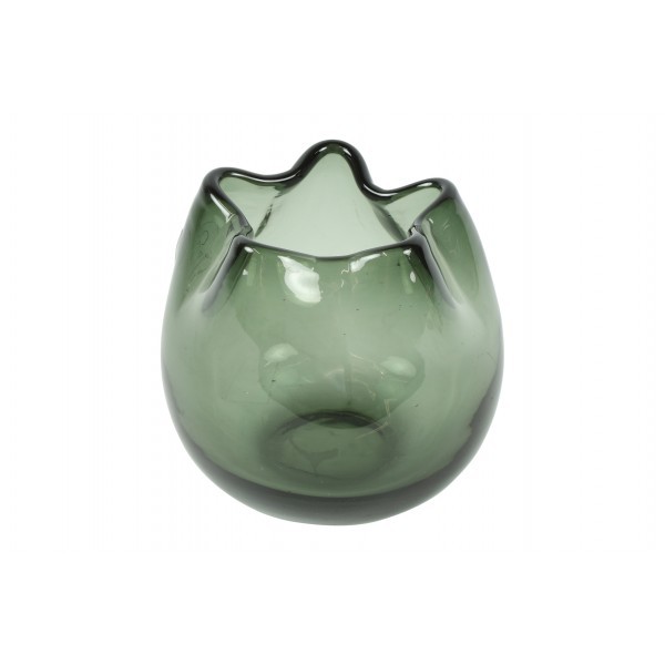 Skleněný svícen Maci S 10 cm – zelený