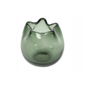 Skleněný svícen Maci S 10 cm – zelený