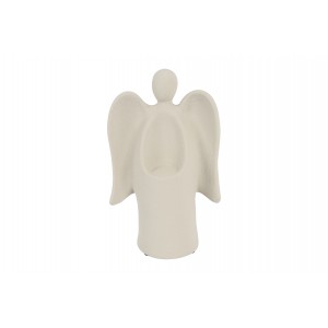 Keramický anděl Lile L – krémový, 29,5 cm