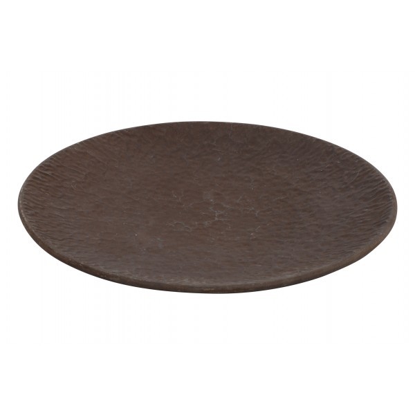 Kovový talíř Donte L rezavý, 49 cm