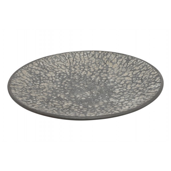 Kovový talíř Donte M zinkový, 42 cm
