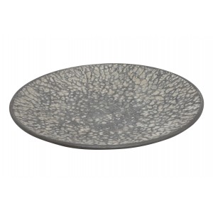 Kovový talíř Donte L zinkový, 49 cm