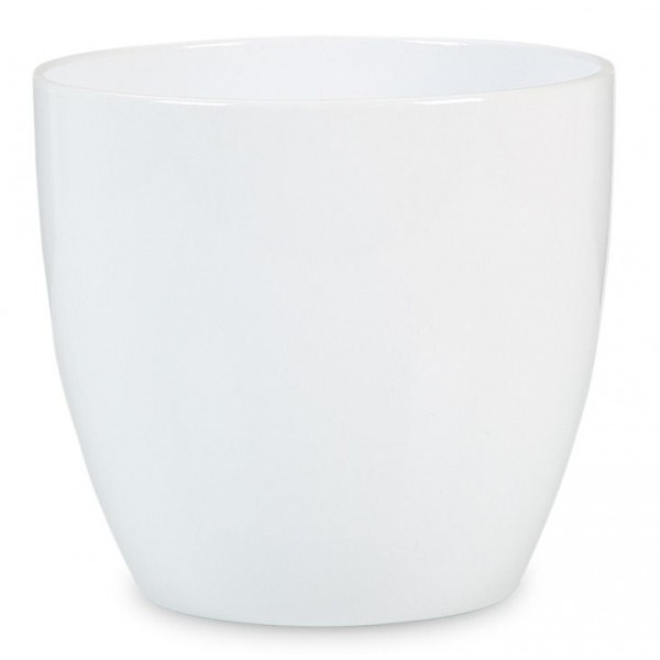 Keramický bílý květináč Basel XXL Ø 41 cm