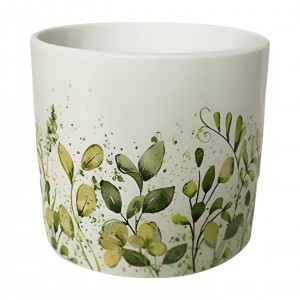 Keramický květináč s motivem lučního kvítí D 16 cm