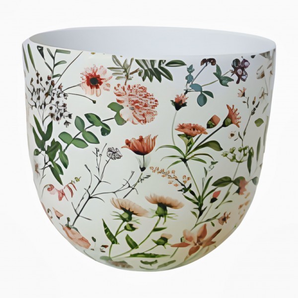 Keramický květináč s motivem lučního kvítí I 14 cm