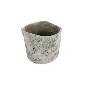 Cementový zelenobílý květináč 12 cm