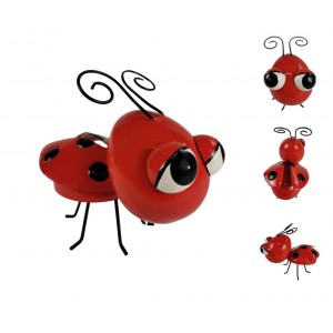 Kovová beruška, 21 × 13 × 22,5 cm