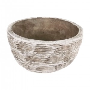 Cementový květináč s texturou košíku –  20 x 20 x 10,5 cm