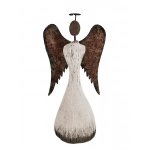 Dřevěný anděl Eriel 32 cm