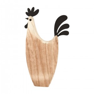 Dřevěný kohout 27 × 14,5 × 4 cm, sada 2ks