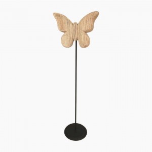Dřevěný motýl na stojánku 43,5 × 14 × 9,5 cm, sada 2ks