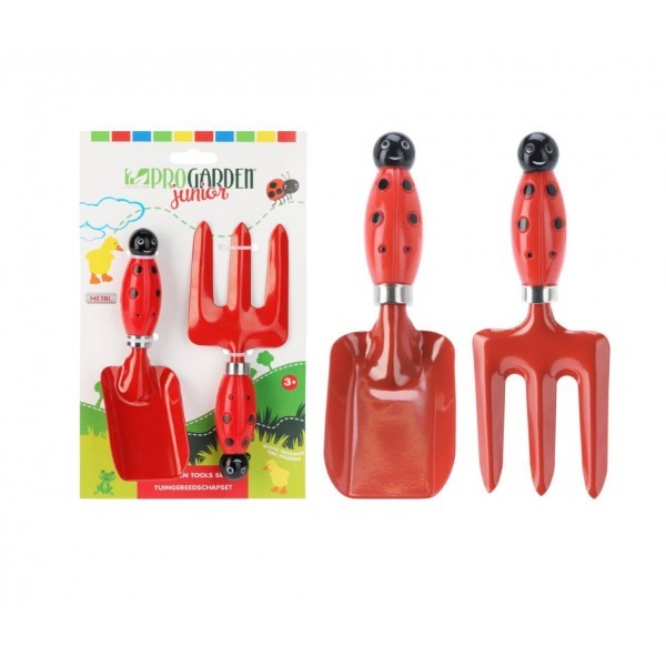 Dětská sada zahradního nářadí beruška, 2ks