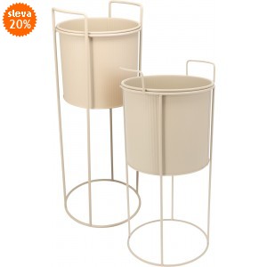 Sada 2ks stojanů na květiny - pískové matné (40 a 50,8 cm)