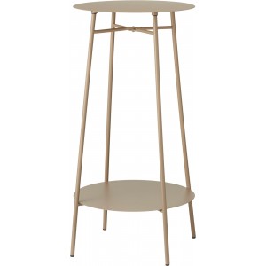 Taupe odkládací stolek, 2 úrovně, 60 cm