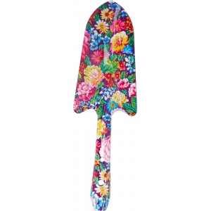 Železná barevná zahradní lopatka s květinovým motivem 27,2 cm