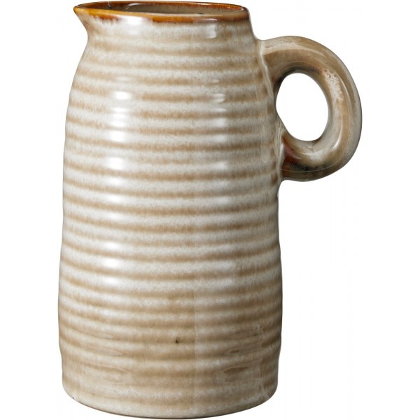 Keramická váza s jedním uchem – bílá 12 × 9 × 16 cm