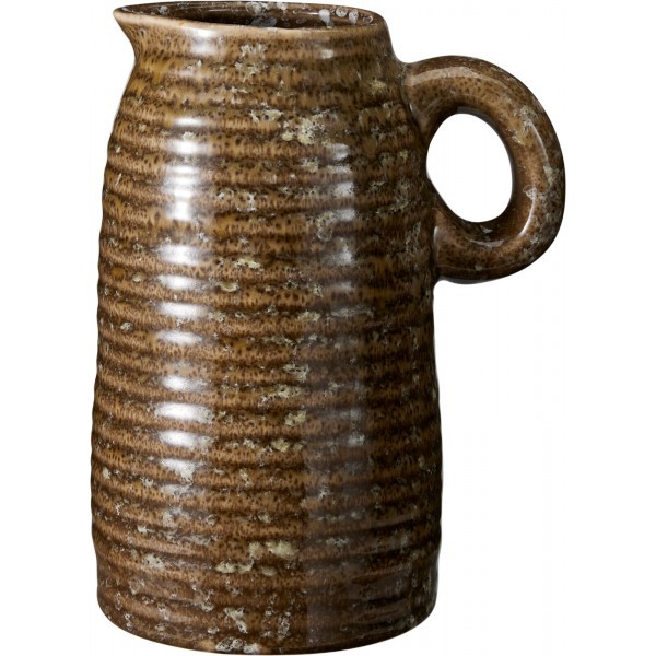 Keramická váza s jedním uchem – hnědá 12 × 9 × 16 cm