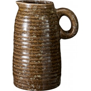 Keramická váza s jedním uchem – hnědá 12 × 9 × 16 cm