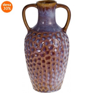 Váza s uchy – porcelánová, fialová 29 cm