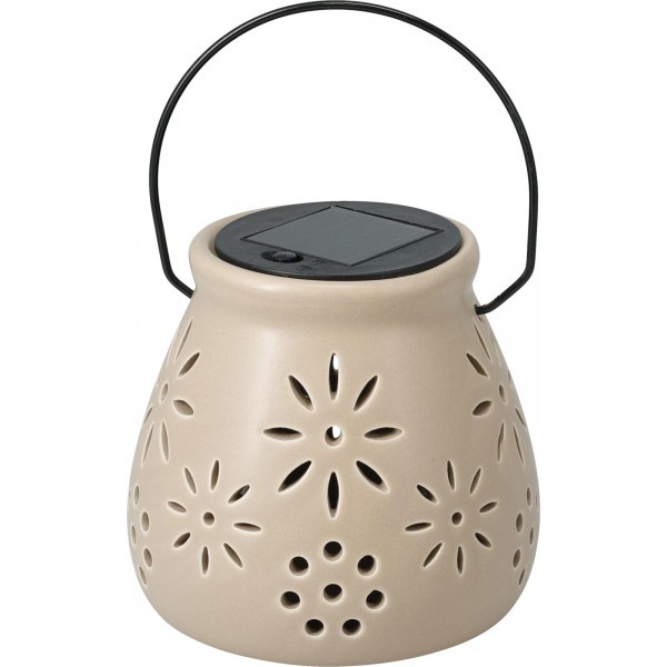 Solární LED lucerna písková – 11 × 11 cm