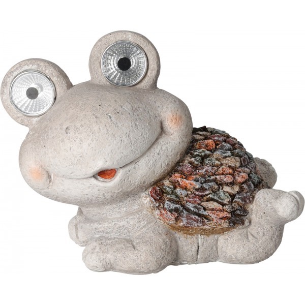 Solární LED polyresinová želva 22 × 12,5 × 17,5 cm