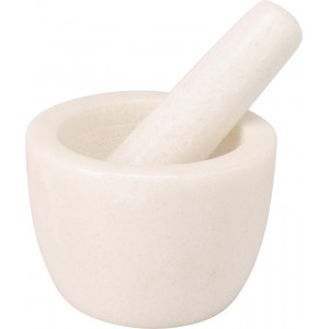Hmoždíř s tloučkem – mramor, bílý 12 cm