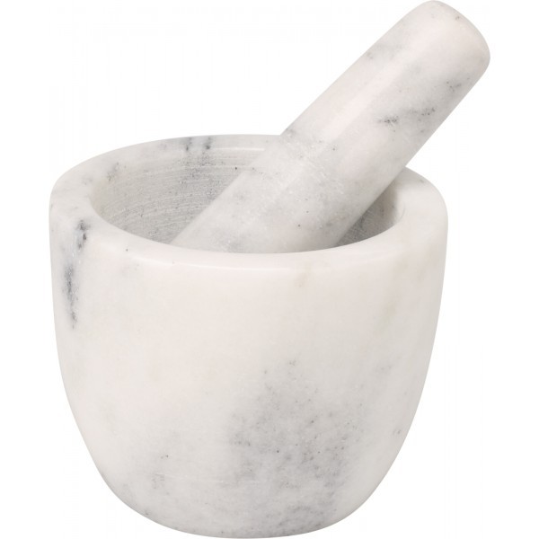 Hmoždíř s tloučkem – mramor, šedý 12 cm
