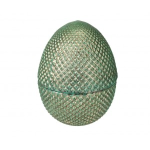 Skleněné vejce modrozelené 26 cm