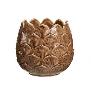 Květináč z dolomitu hnědý – 11,3 x 11,3 x 10 cm