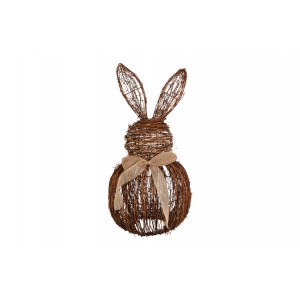 Proutěný dekorativní zajíc hnědý Liv L, 60 x 30 cm