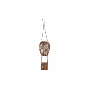 Solární LED lucerna horkovzdušný balón Marley S 38 cm, hnědá