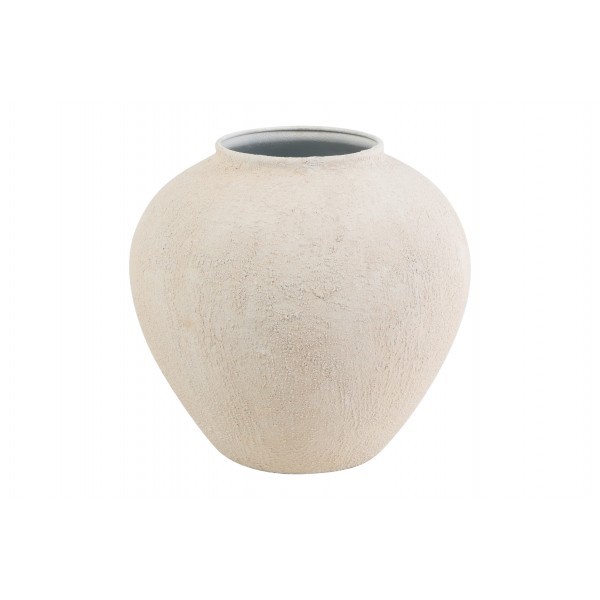 Kovová váza Laszlo S – bílá,  27,5 cm