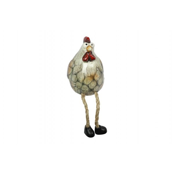 Keramická slepice Tim L s pohyblivýma nohama 11,5 cm