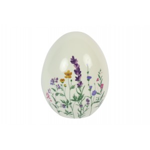 Keramické vejce Camila S – bílé, 14 cm