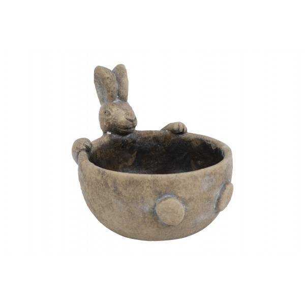 Květináč se zajíčkem Pim S – hnědý