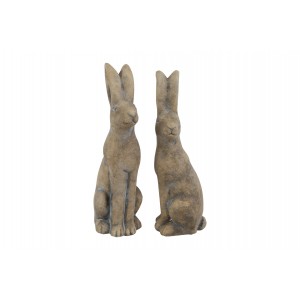 Keramická sada 2ks zajíců Piet M – hnědá 
