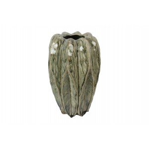 Keramická váza Levi Leaf L – zelená