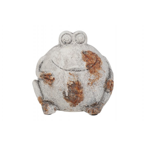 Dekorativní žabka Frodo M – šedá, 14 cm