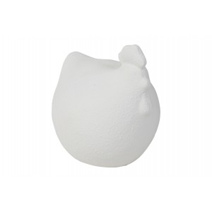 Keramická bílá slepice Gena M, 16,5 cm