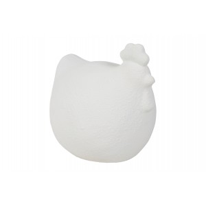 Keramická bílá slepice Gena L, 20,5 cm