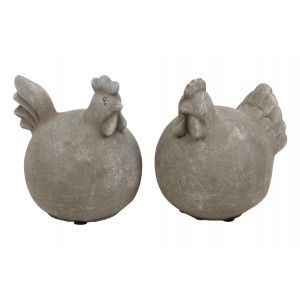 Slepice Niels S – šedá, keramika, 11,8 cm