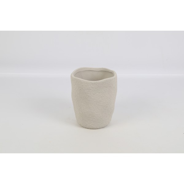 Keramický květináč Ramona S, krémový, 19 cm