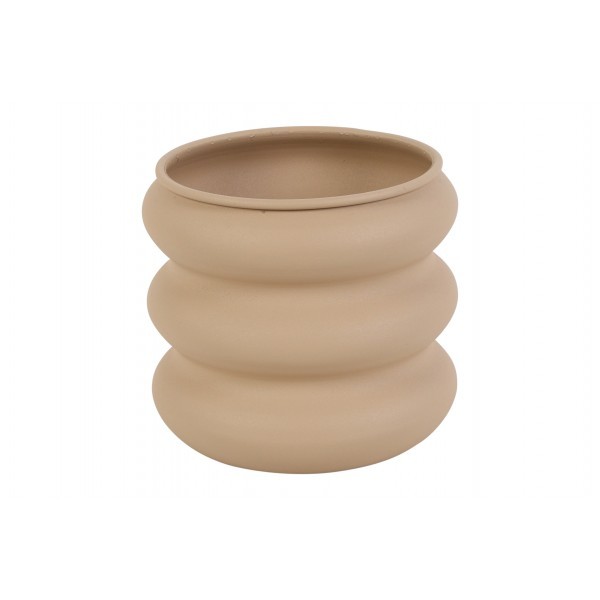 Kovová váza Grayce S, béžová, 14,8 cm