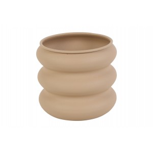 Kovová váza Grayce S, béžová, 14,8 cm